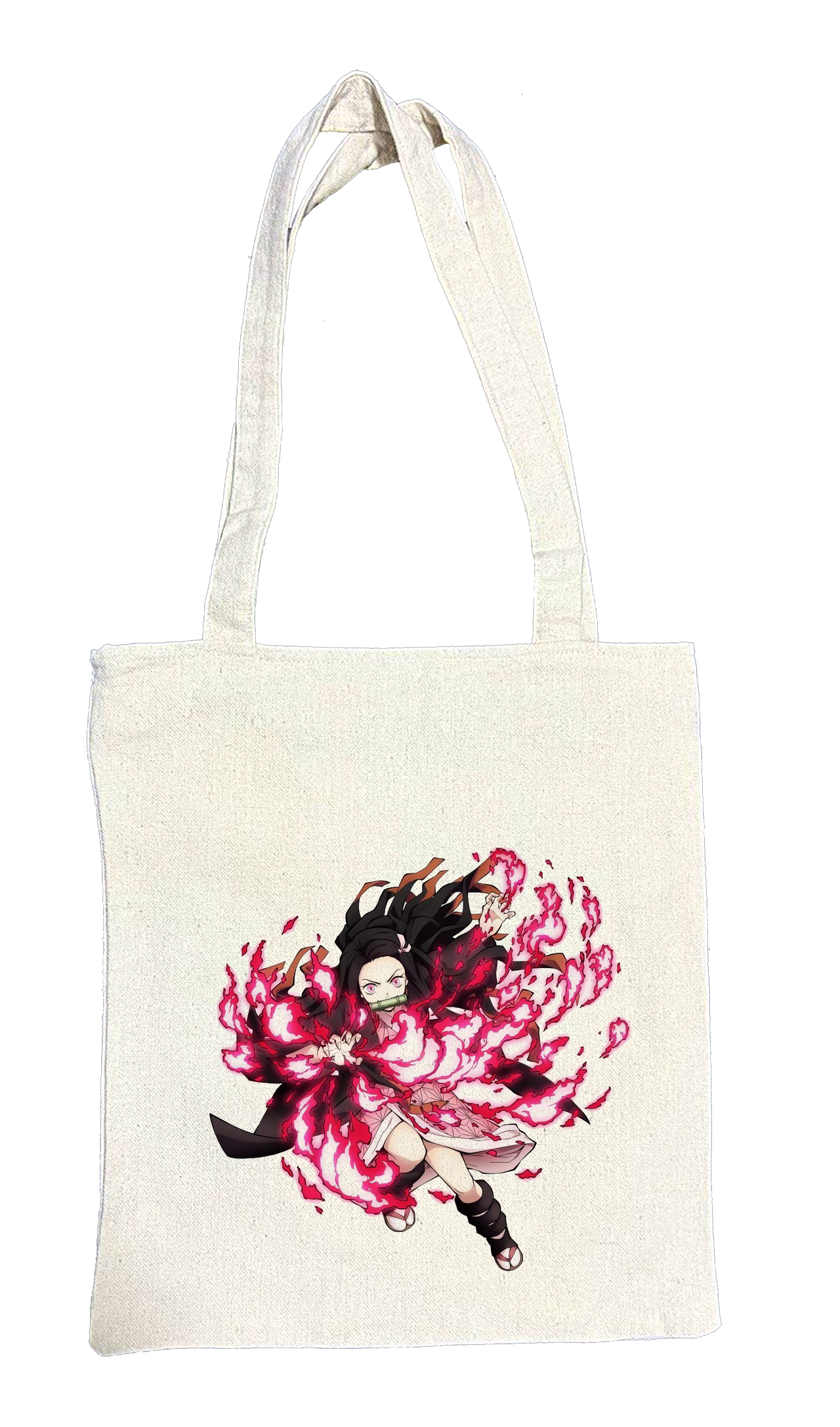 Anime Demon slayer nezuko tanjiro tote bag Beige 31