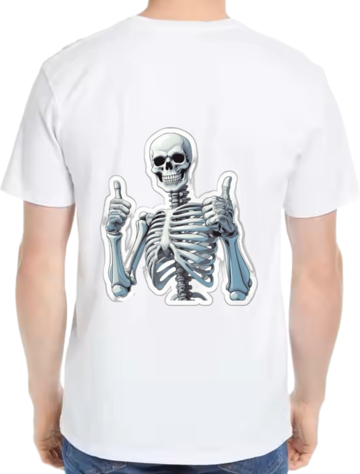 thumbs up t- shirt One Size White back 31