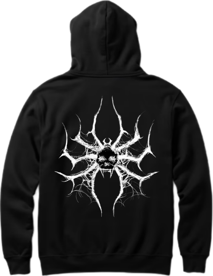 Goth Oversize Hoodie Black Back 31