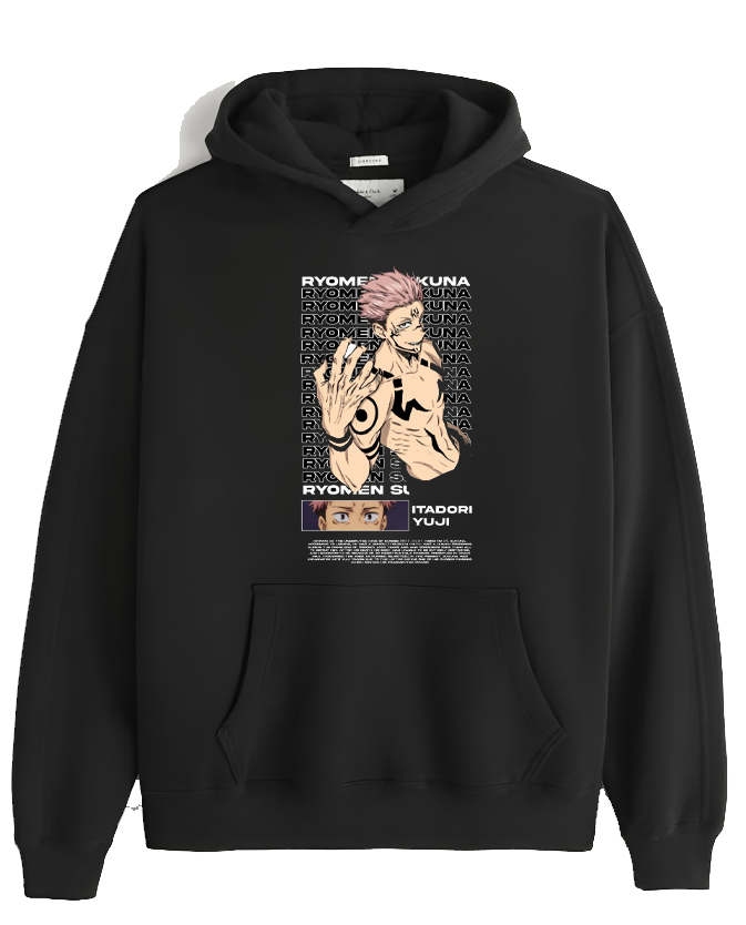 jujutsu kaisen GOJO Oversize Hoodie Black 31