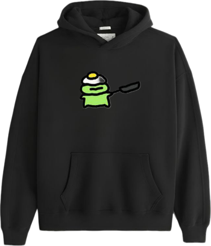 Frog Oversize Hoodie Black 32