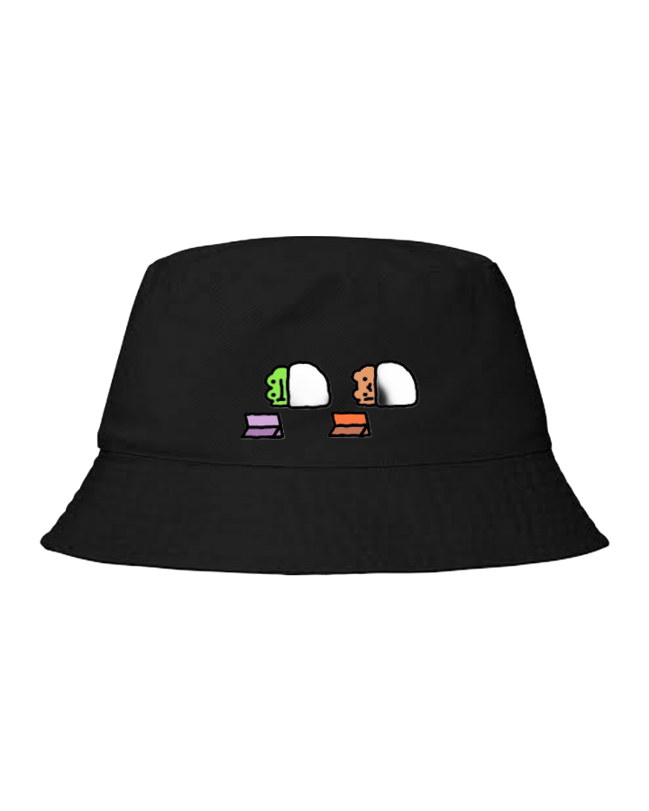 Frog Bucket hat Fishman hat cap Black 32
