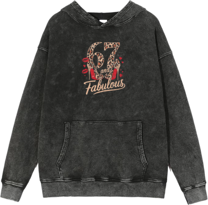 67 designs Oversize Hoodie Washed 32
