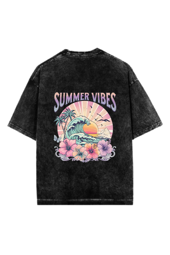 Summer Vibes One Size t- shirt Washed Back 32