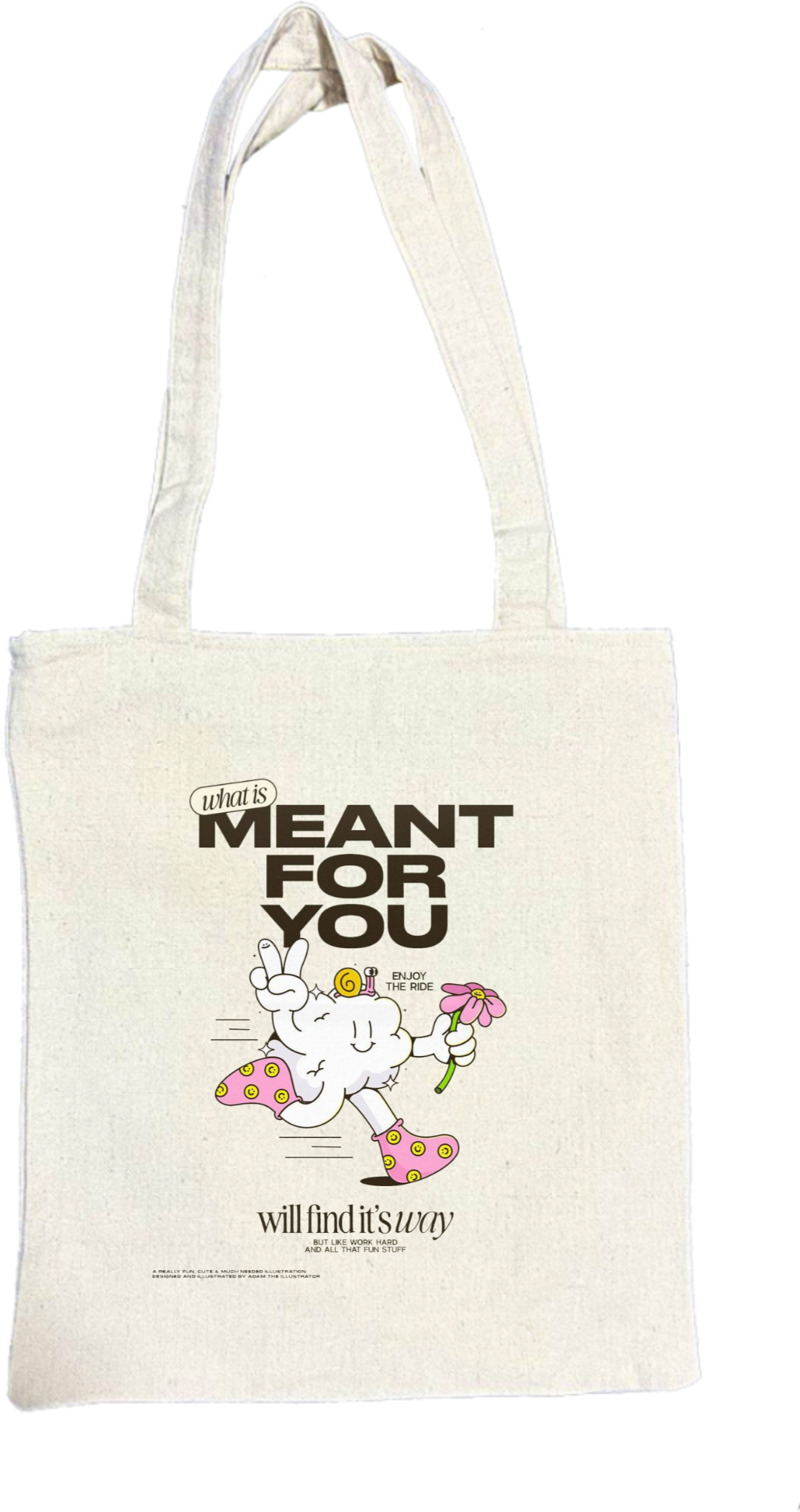what is MEANT FOR YOU tote bag beige 32