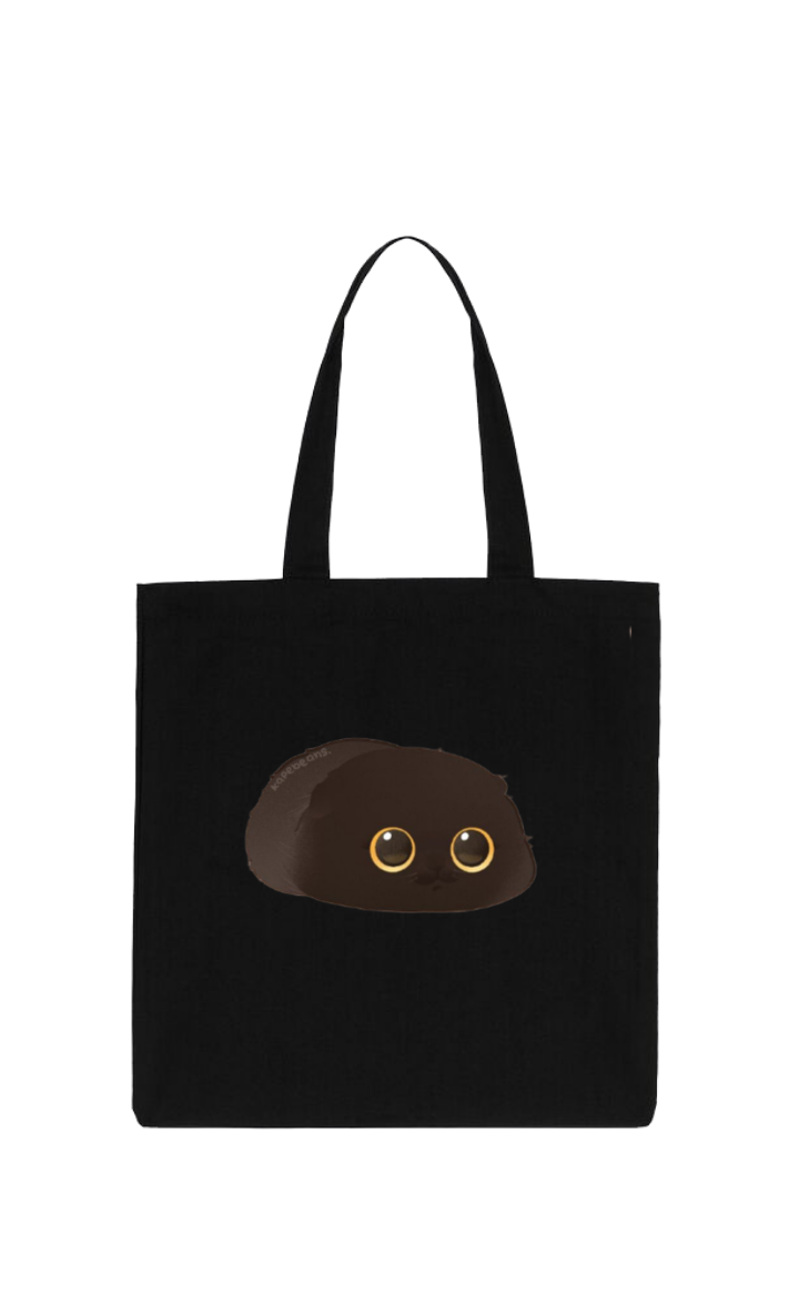 cat tote bag Black 32