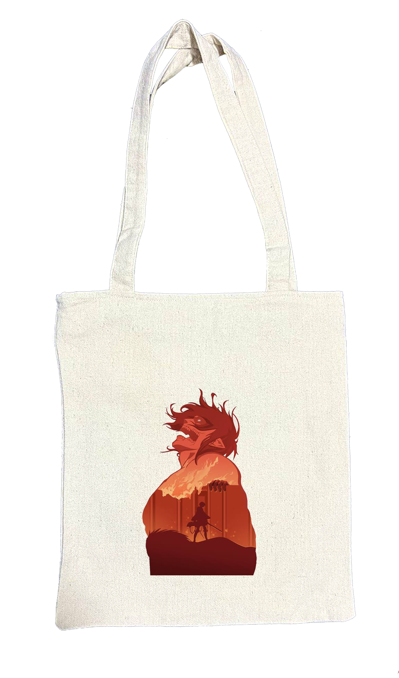 Anime Attack on titan shingeki no kyojin Aot biege tote bag 32