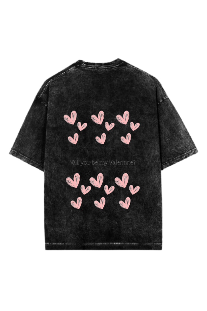 VaIentine coupIe One Size t- shirt Washed Back 33