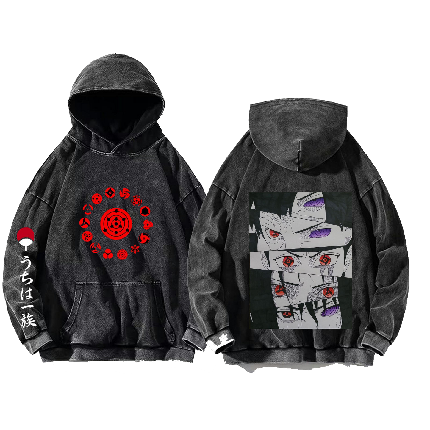 Naruto Shippuden One Size hoodie Washed Back 33