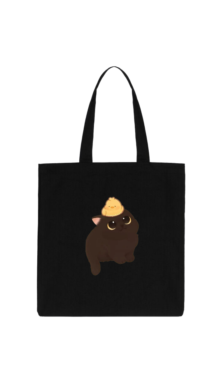 cat tote bag Black 33