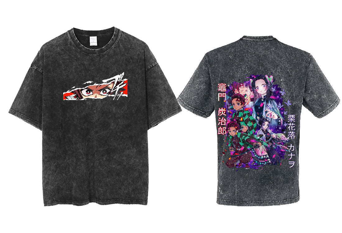 Anime Demon slayer nezuko tanjiro One Size t- shirt Washed 33