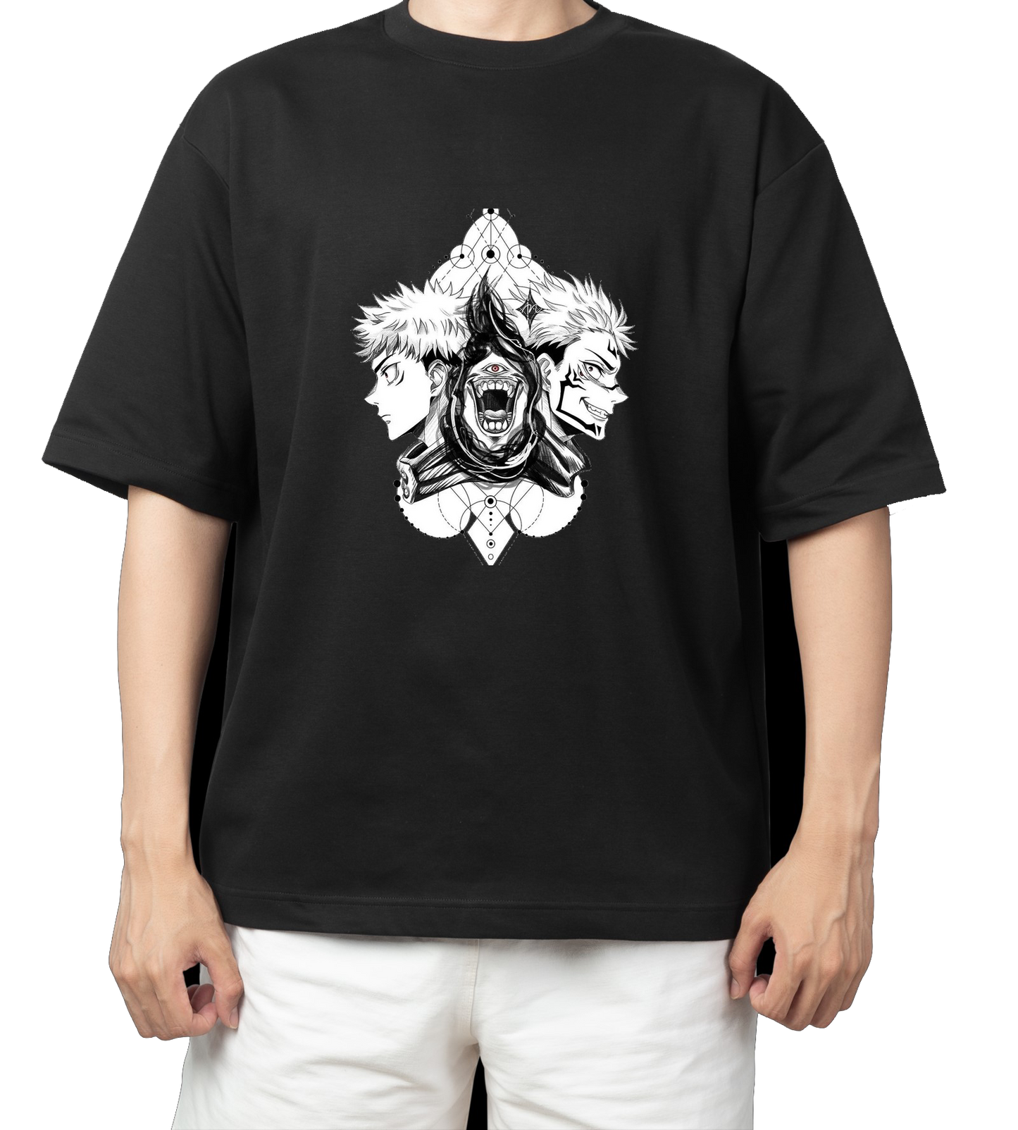 tjujutsu kaisen GOJO Oversize t- shirt Black 33