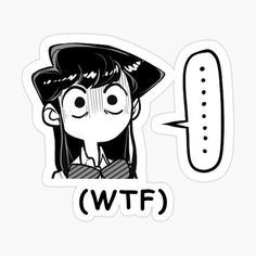 Komi Can't Communicate Chibi Characters Stickers Pack, Kawaii Manga Black and White Waterproof Vinyl Decals for Laptop, Water Bottle, and Journal 5
