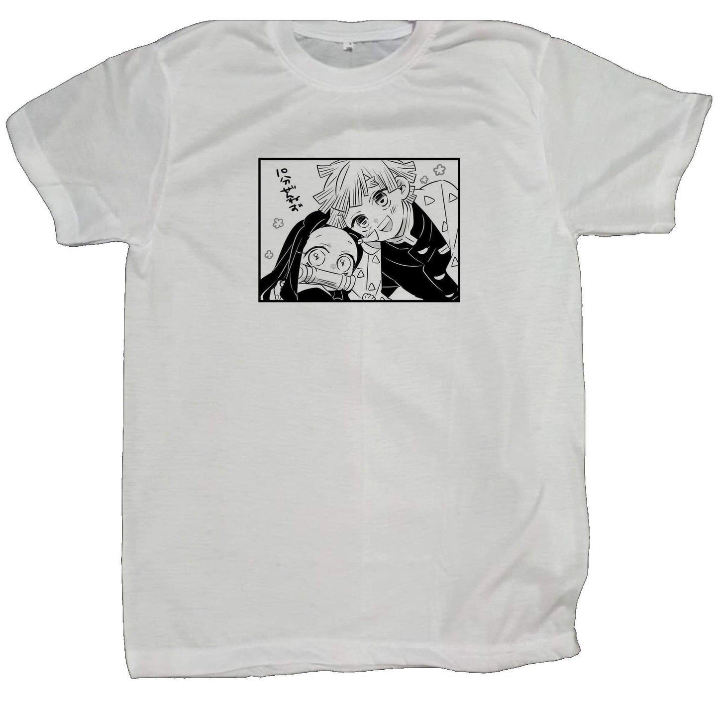 Anime Demon slayer nezuko tanjiro t- shirt fit White 33
