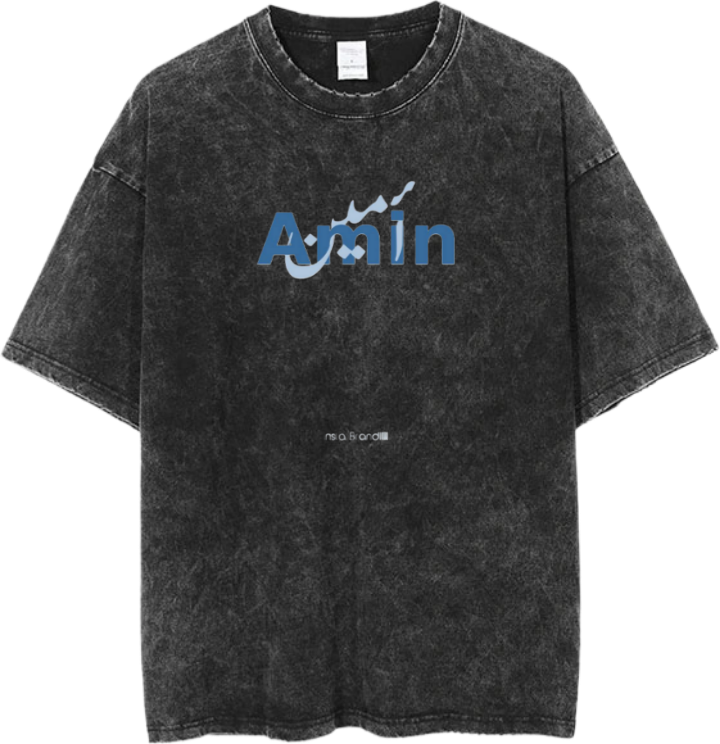 names t- shirt One Size Washed Amen 34