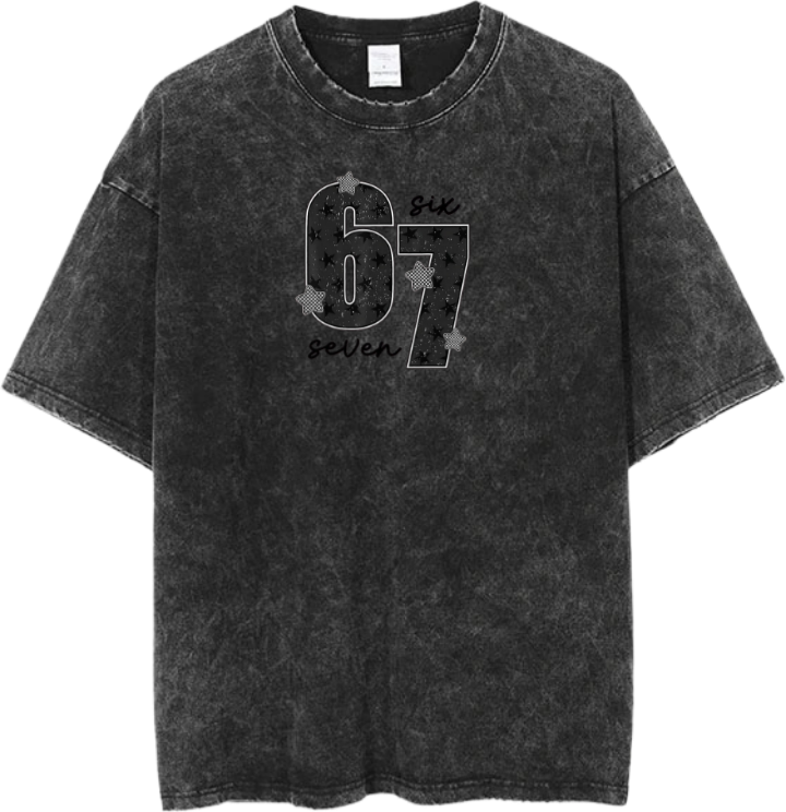 67 designs One Size t- shirt Washed 34