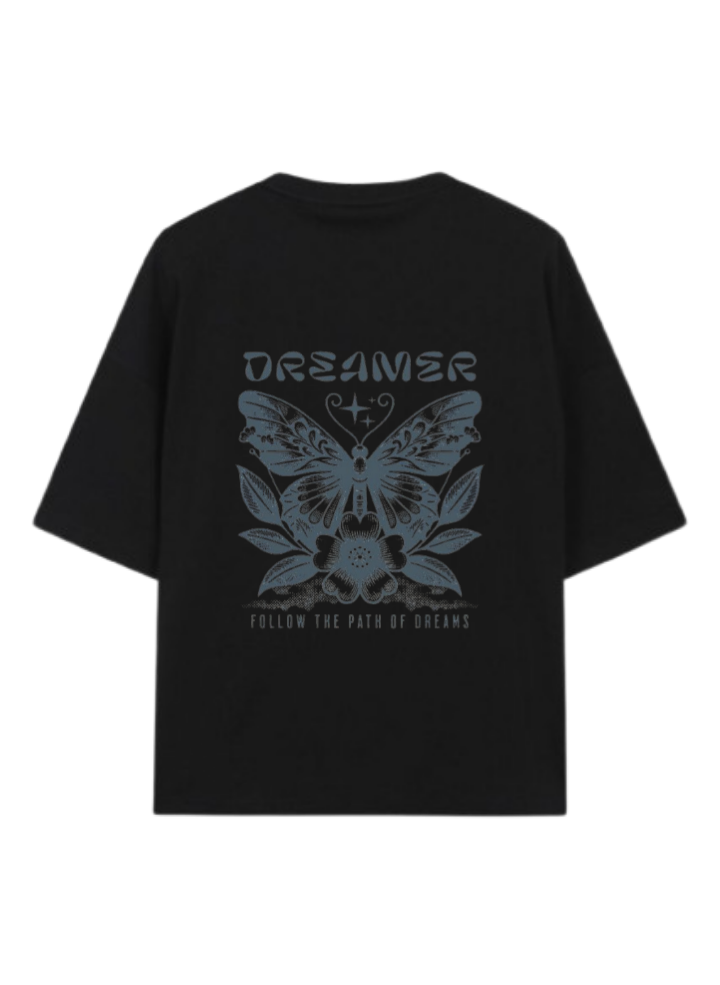 butterflies t- shirt Black Back 34