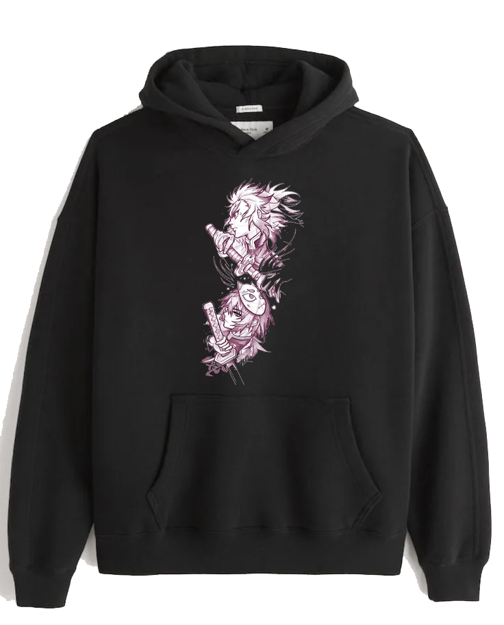 Anime Demon slayer nezuko tanjiro Oversize Hoodie Black 34