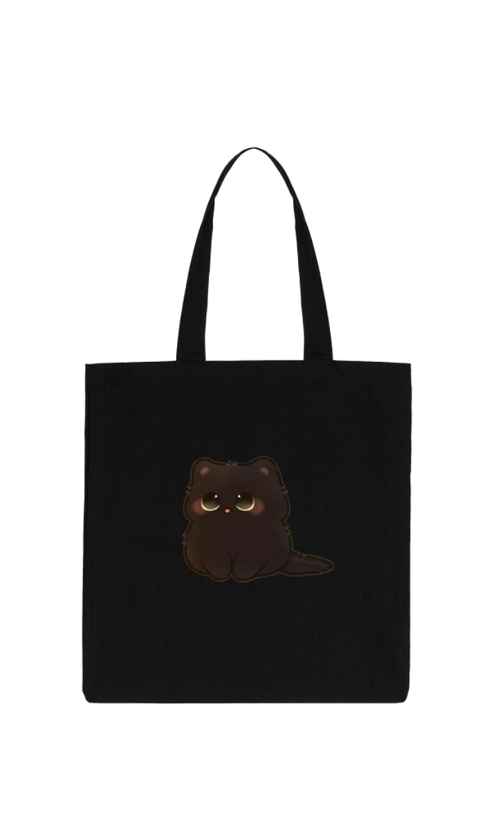 cat tote bag Black 34