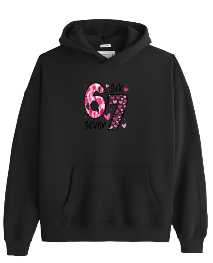designs 67 Oversize Hoodie Black 34