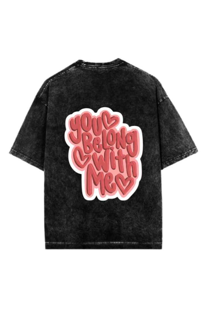 VaIentine coupIe One Size t- shirt Washed Back 34
