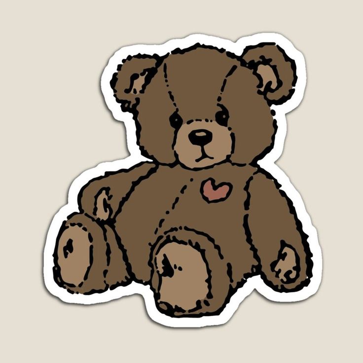 Sticker Vintage Teddy Bear 34