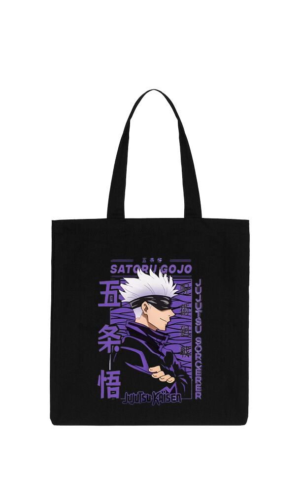 jujutsu kaisen GOJO tote bag Black 34