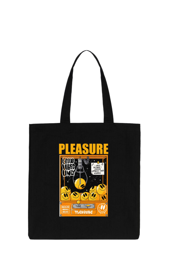 PLEASURE tote bag Black 34
