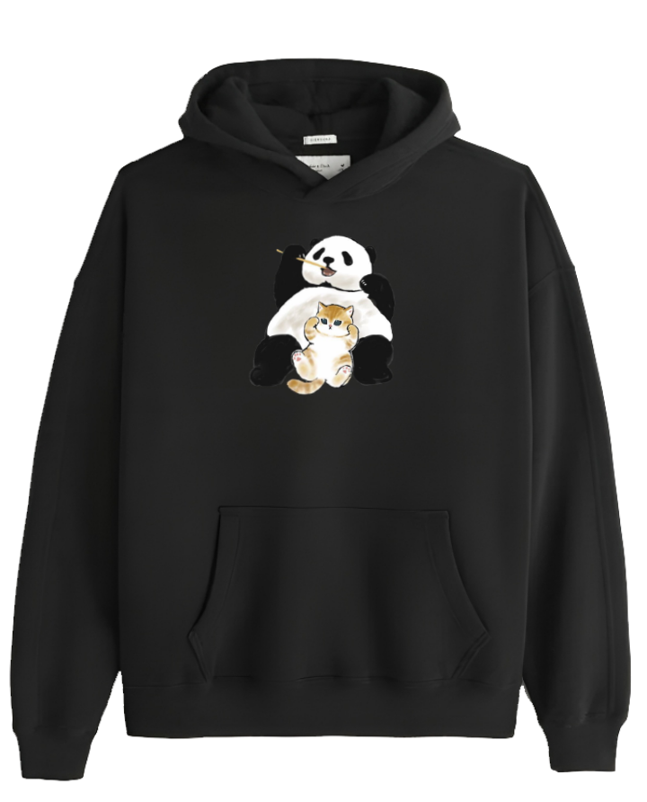 PANDA Oversize Hoodie Black 34