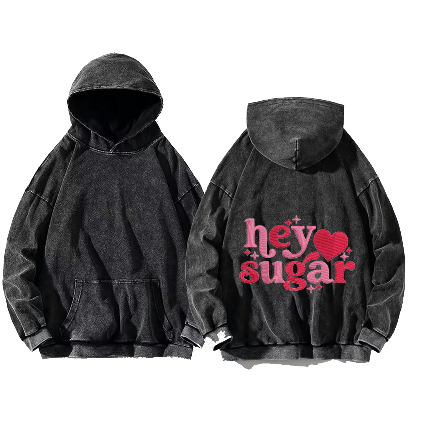 hey sugar One Size hoodie Washed Back 34