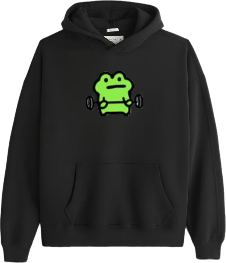 Frog Oversize Hoodie Black 34