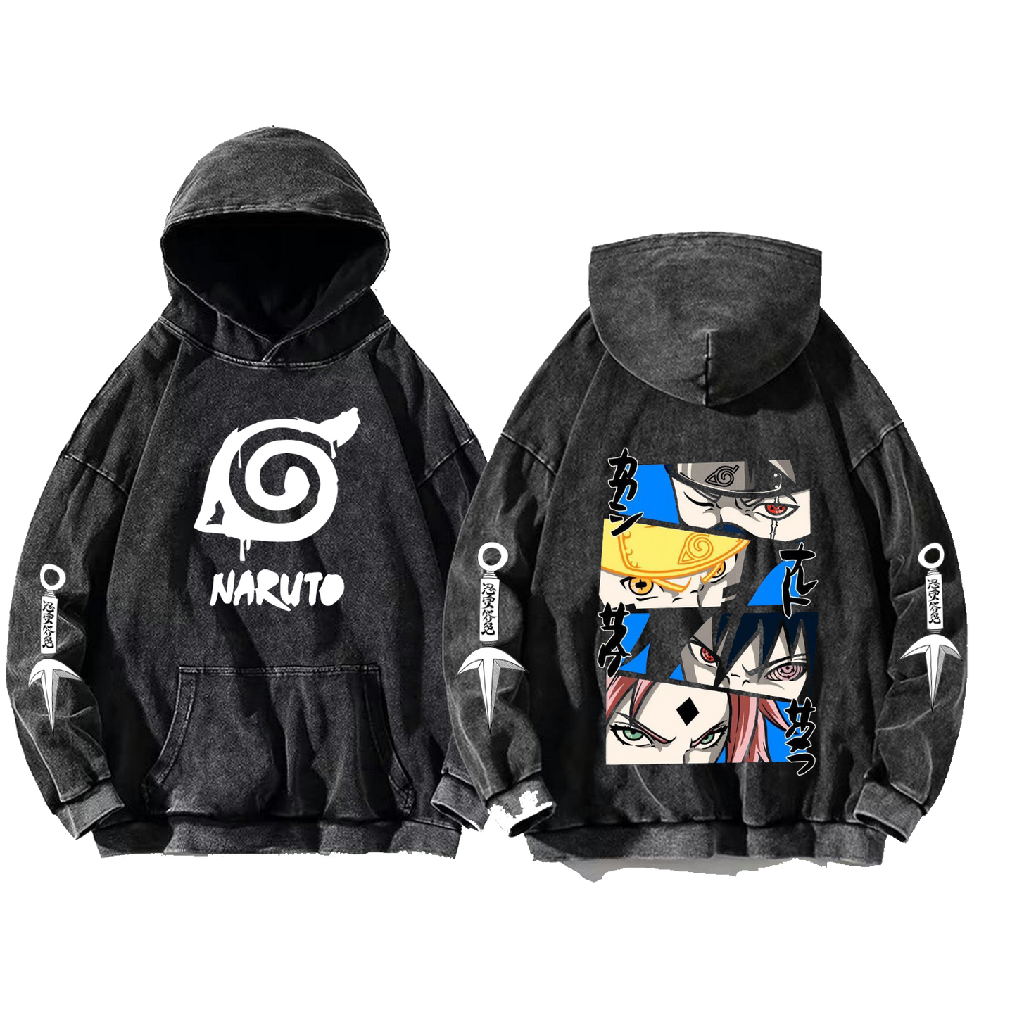 Naruto Shippuden One Size hoodie Washed Back 34