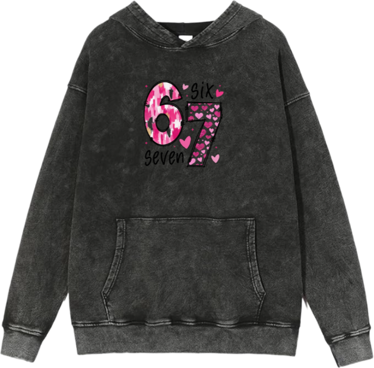 67 designs Oversize Hoodie Washed 35