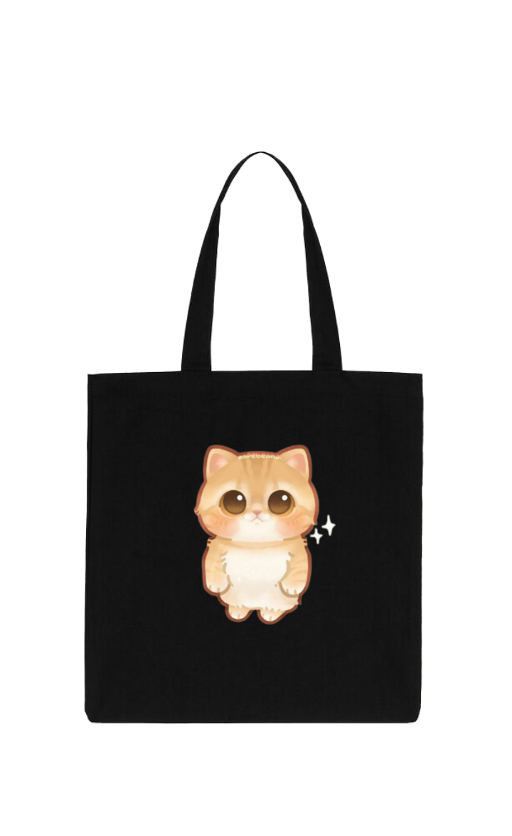 cat tote bag Black 35