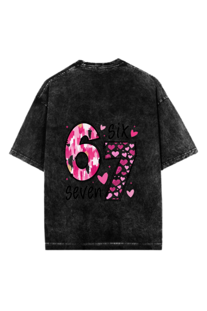 67 designs One Size t- shirt Washed Back 35