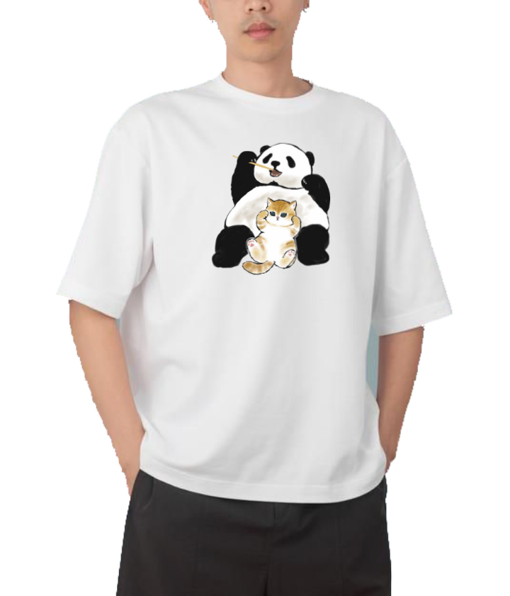 PANDA Oversize Hoodie White 35