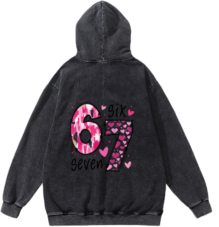 67 designs Oversize Hoodie Washed Back 35