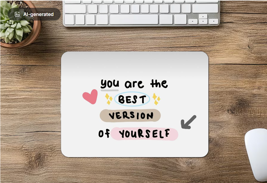 Mouse Pad you are the BEST VERSION OF YOURSELF