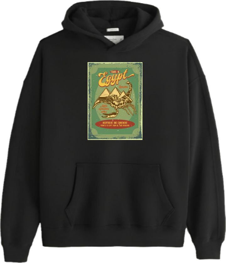 Egypt Over Size hoodie Black 36