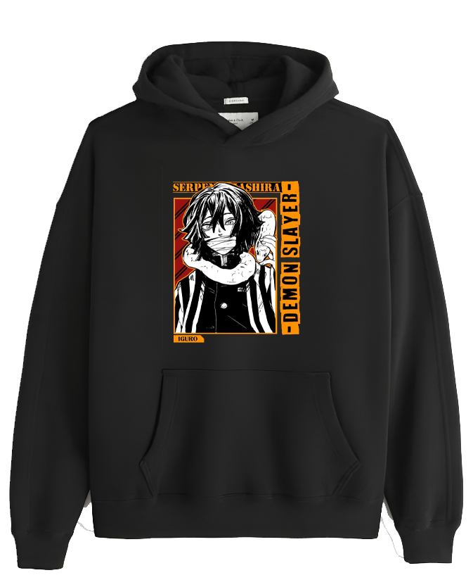Anime Demon slayer nezuko tanjiro Oversize Hoodie Black 89