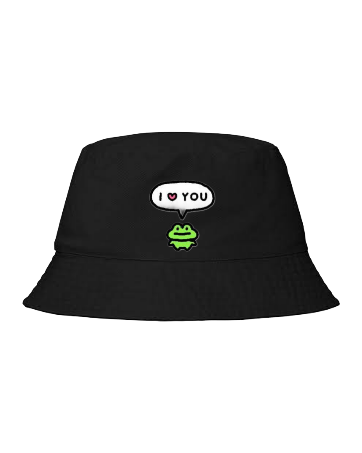 Frog Bucket hat Fishman hat cap Black 36