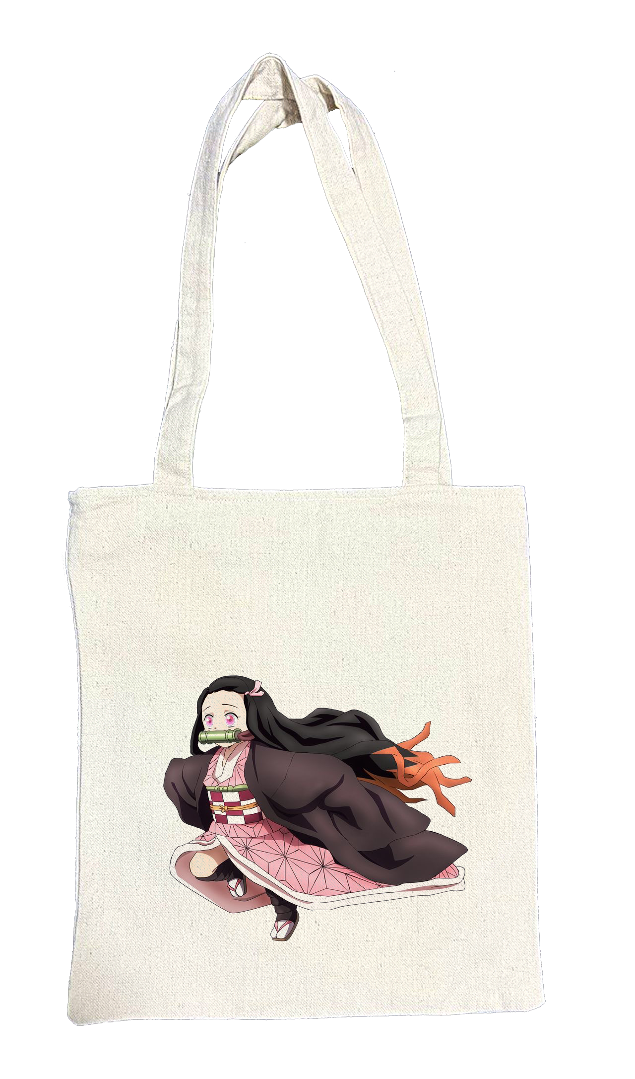 Anime Demon slayer nezuko tanjiro tote bag Beige 36