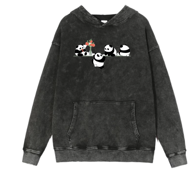 PANDA Oversize Hoodie Washed 36