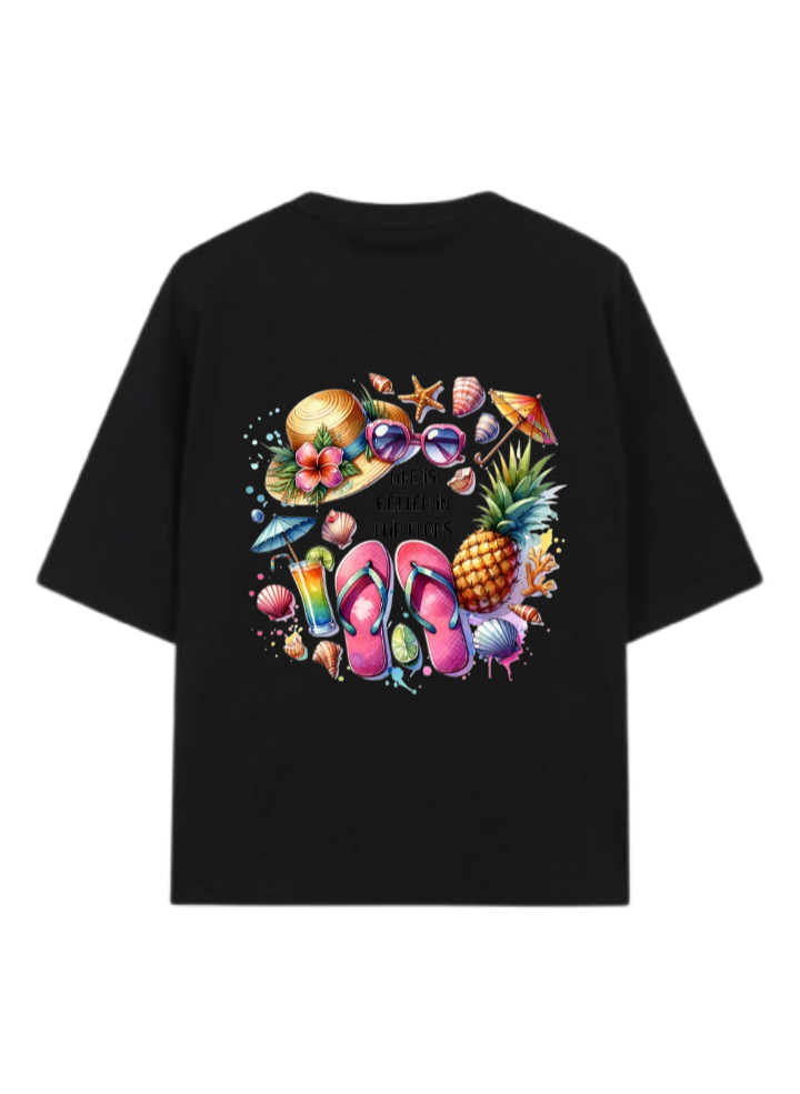 Summer Vibes t- shirt Black Back 37