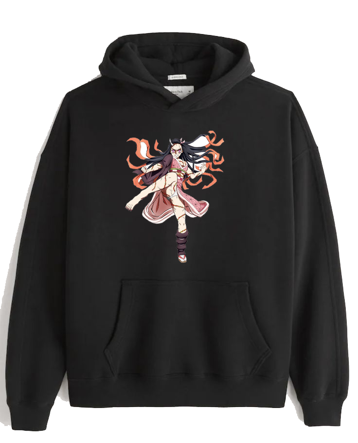 Anime Demon slayer nezuko tanjiro Oversize Hoodie Black 37