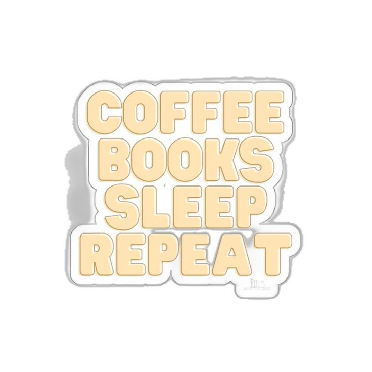 Sticker coffee COFFEE, BOOKS, SLEEP, REPEAT 37