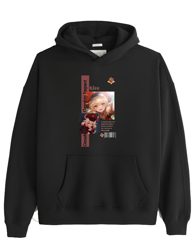 Genshin Impact Klee Over Size hoodie Black 37