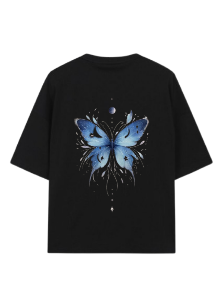 butterflies t- shirt Black Back 37