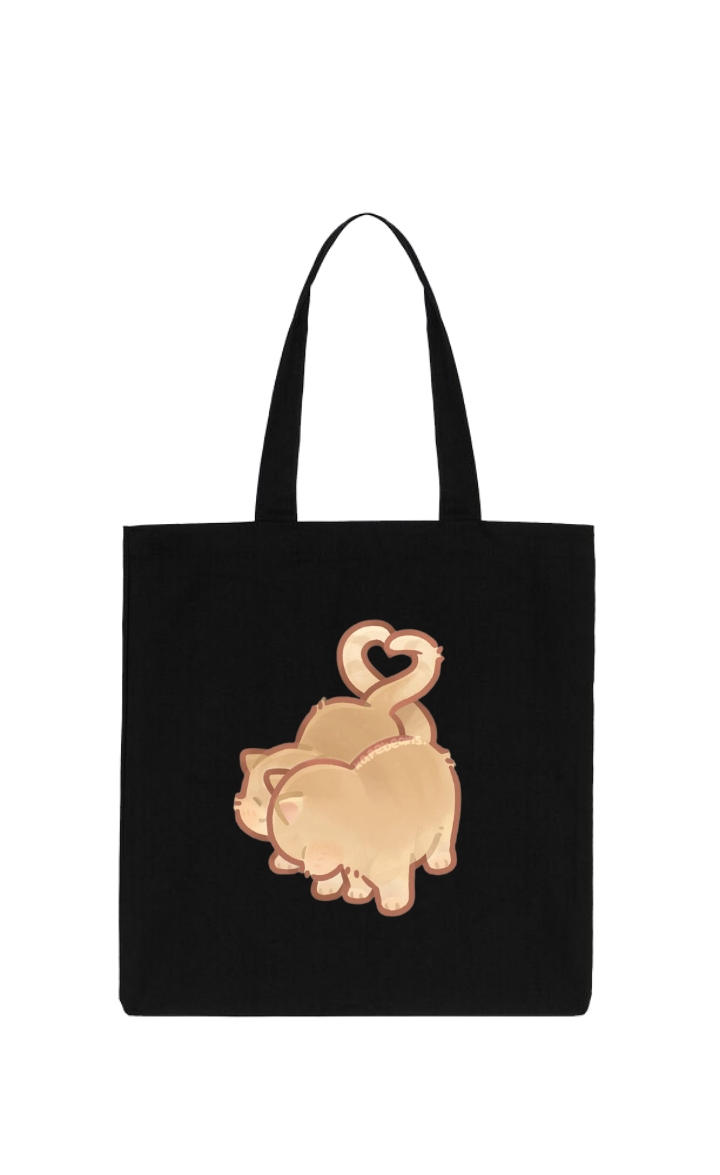 cat tote bag Black 37