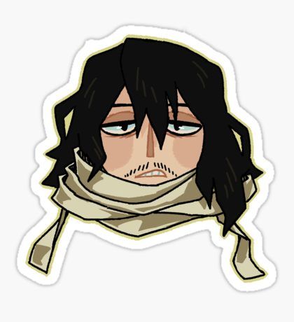 My Hero Academia Shota Aizawa Anime Sticker - Cute Eraser Head Vinyl Decal for Laptop, Water Bottle, Journal, and Phone Case